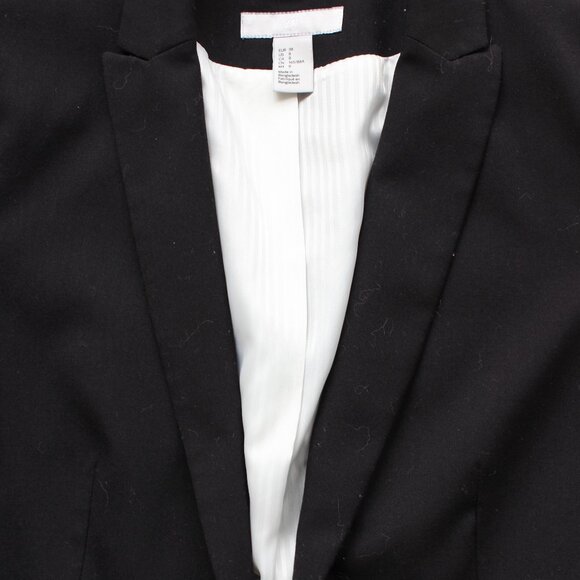 Women's H&M Black Lined Blazer, Size 8 - Picture 5 of 7